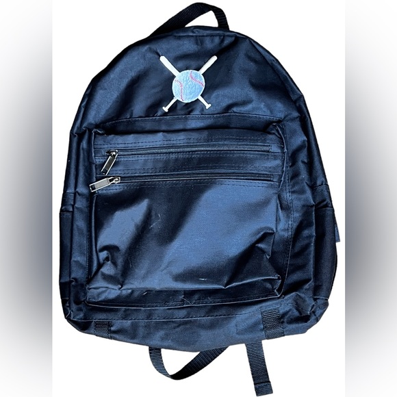Black Baseball Backpack - Picture 1 of 3